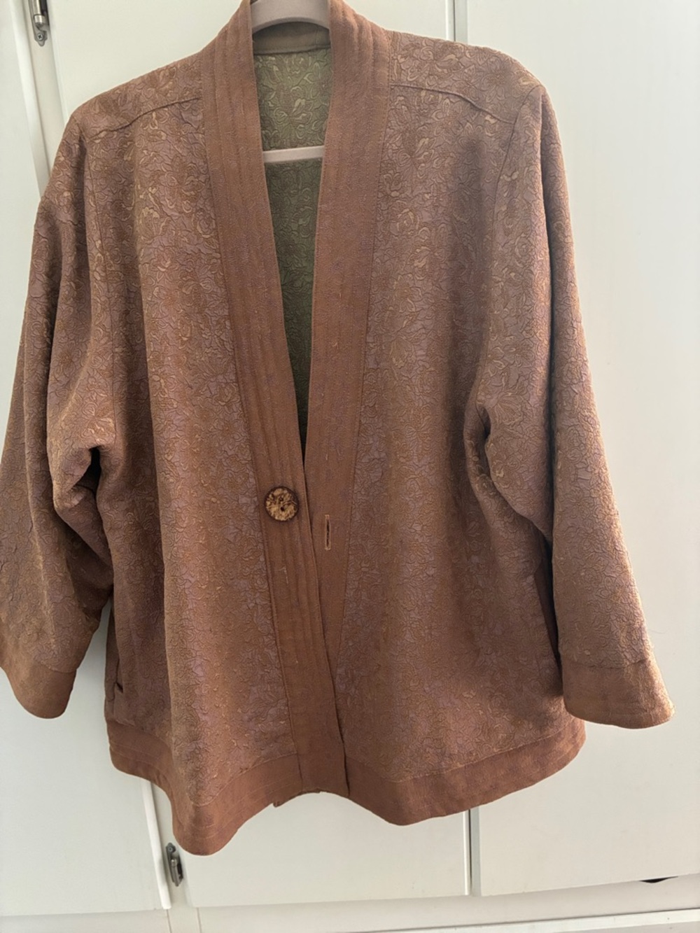Vintage EUC Reversible Japanese Kimono Style Jacket